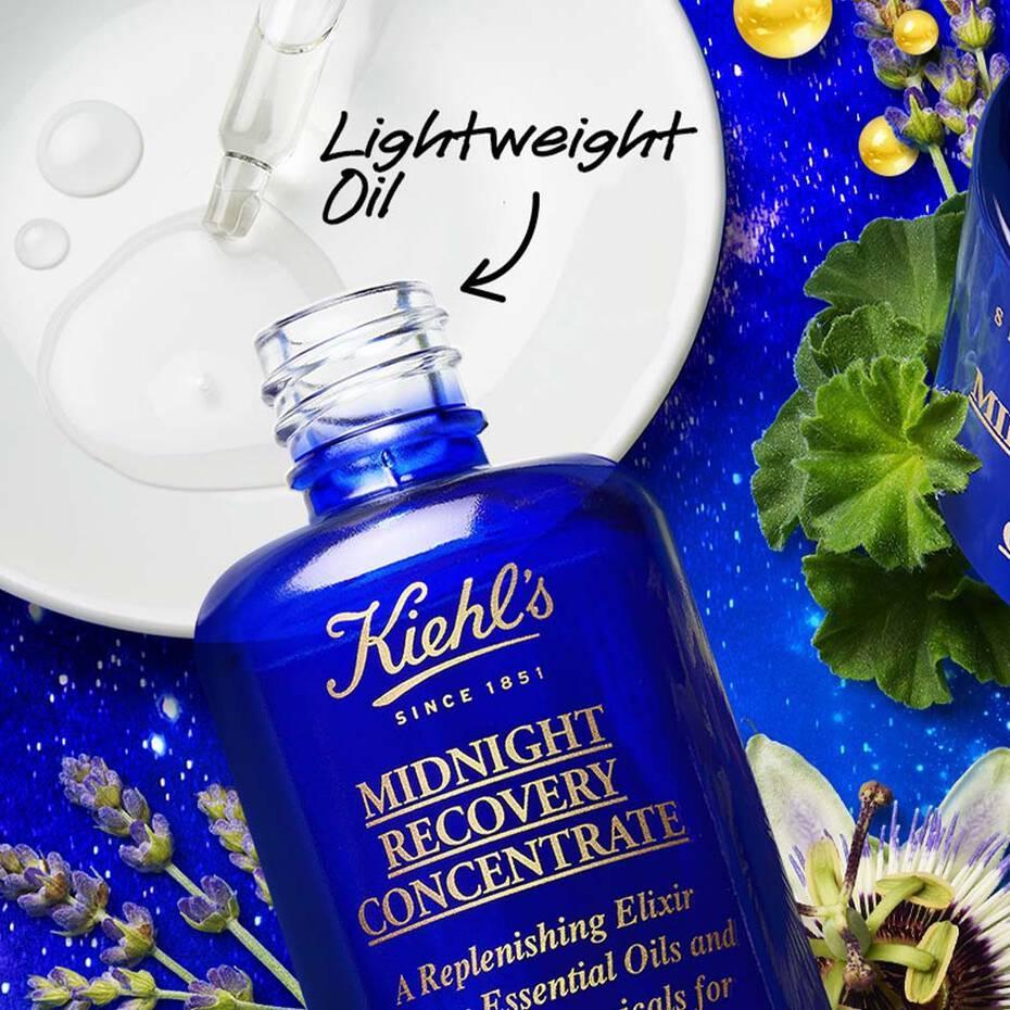 Kiehls- Midnight Recovery Concentrate Moisturizing Face Oil 15ml - The Beauty League Pakistan
