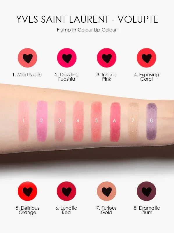 Yves Saint Laurent- Volupte Plump-In-Colour 2 Dazzling Fuchsia - The Beauty League Pakistan