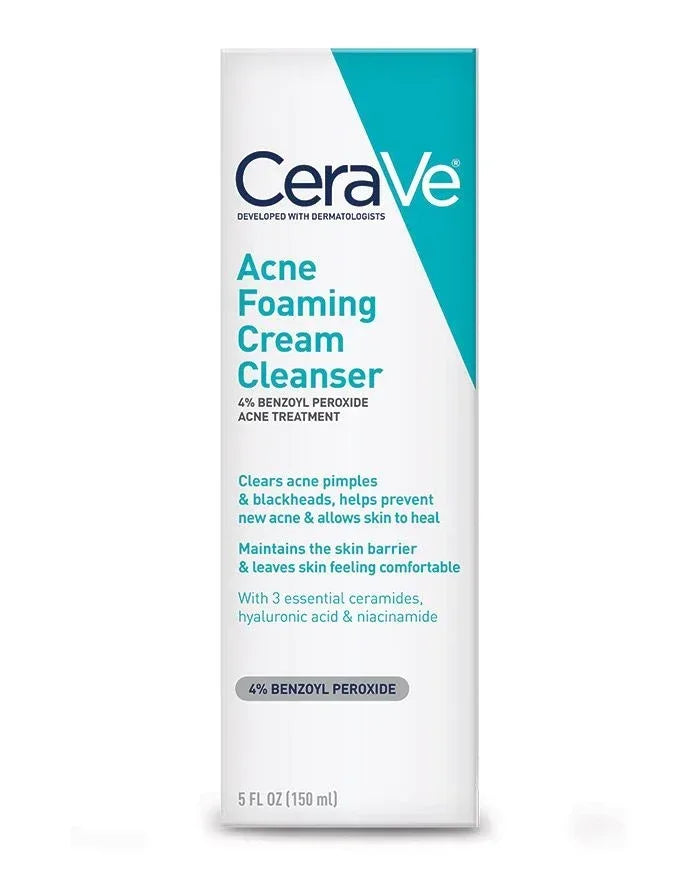 Cerave- Acne Foaming Cream Cleanser 150ml (EXP 2024) - The Beauty League Pakistan