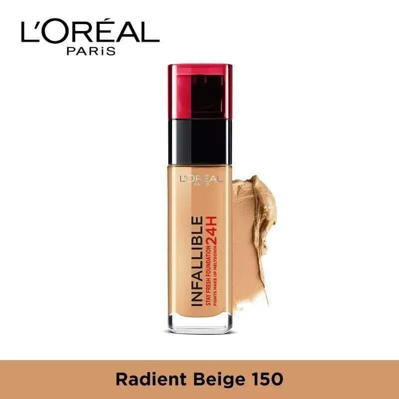 L'OREAL PARIS-Infallible 24 Hour Fresh Wear Foundation - Radiant Beige #150 - The Beauty League Pakistan