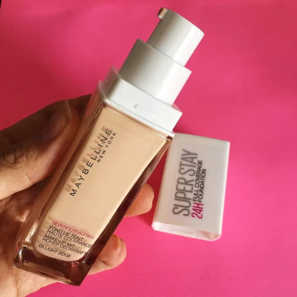 MAYBELLINE-Super Stay 24h Full Coverage Foundation 05 Light Beige - The Beauty League Pakistan