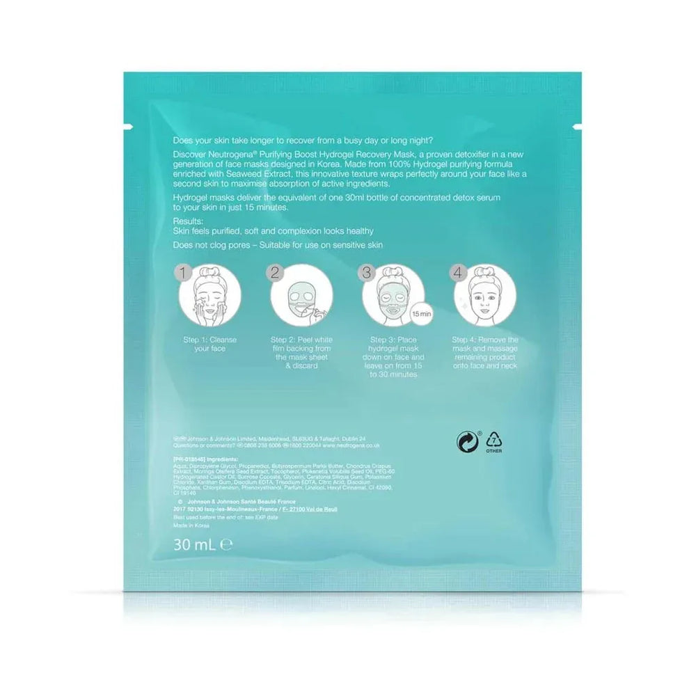 NEUTROGENA- Purifying Boost Hydrogel Recovery Mask - The Beauty League Pakistan