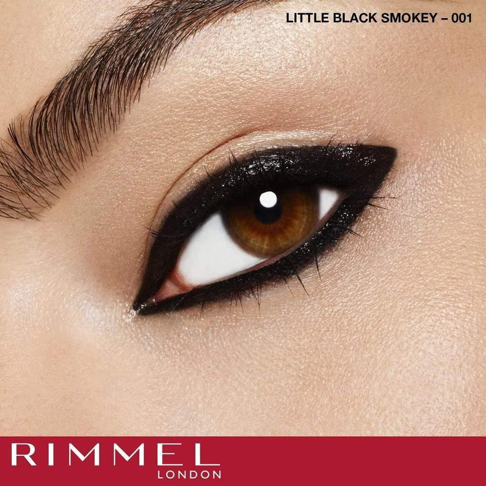RIMMEL LONDON- Exaggerate Smoke N' Shine Eyeliner - 001 BLACK - The Beauty League Pakistan