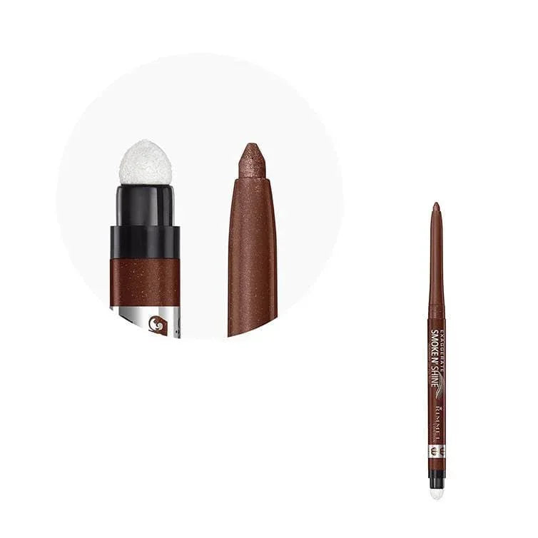 RIMMEL LONDON- Exaggerate Smoke N' Shine Eyeliner - 002 BROWN - The Beauty League Pakistan