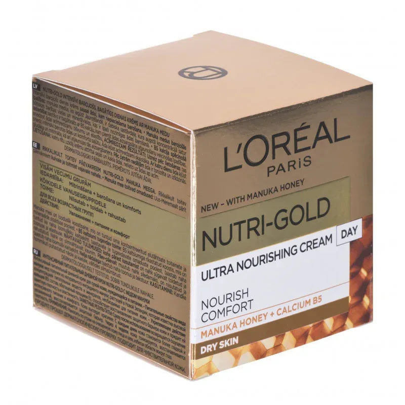 L'OREAL PARIS- NUTRI-GOLD - ULtra Nourishing Day Cream - Manuka honey day face cream - Dry skin - 50 ml - The Beauty League Pakistan