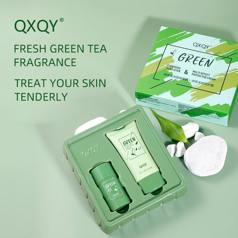 QXQY Green Cleansing Mask Stick Multi Effect Protective Cream