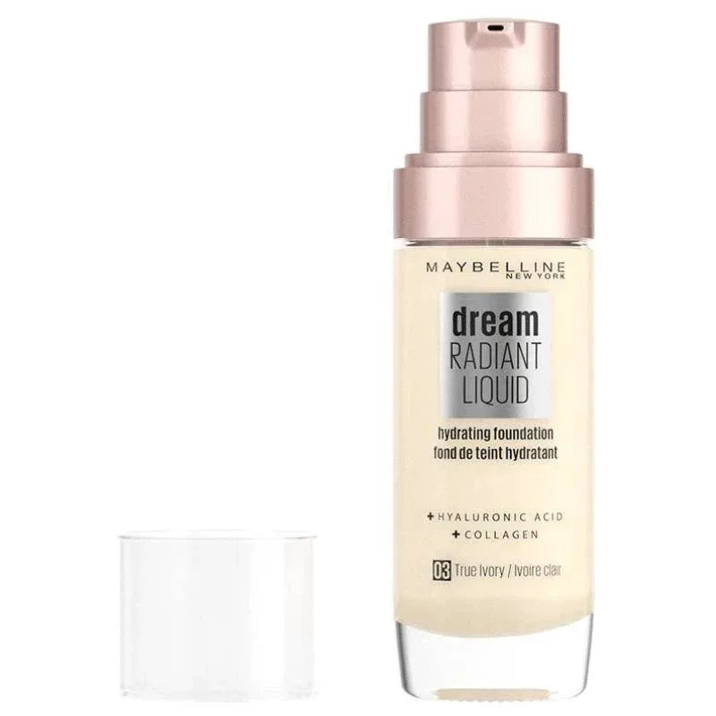 Maybelline Dream Radiant Liquid Hydrating Foundation 03 True Ivory 30ml - The Beauty League Pakistan