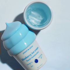 Peach slices- Blueberry Ice Cream Facial Moisturizer