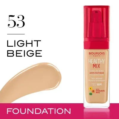 Bourjois- Healthy Mix Anti Fatigue Foundation Light Beige 53 - The Beauty League Pakistan