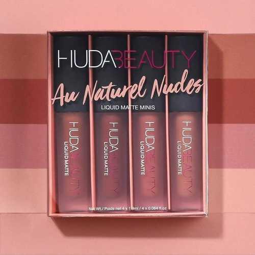 Huda Beauty Liquid Matte Minis - Au Naturel Nudes - The Beauty League Pakistan