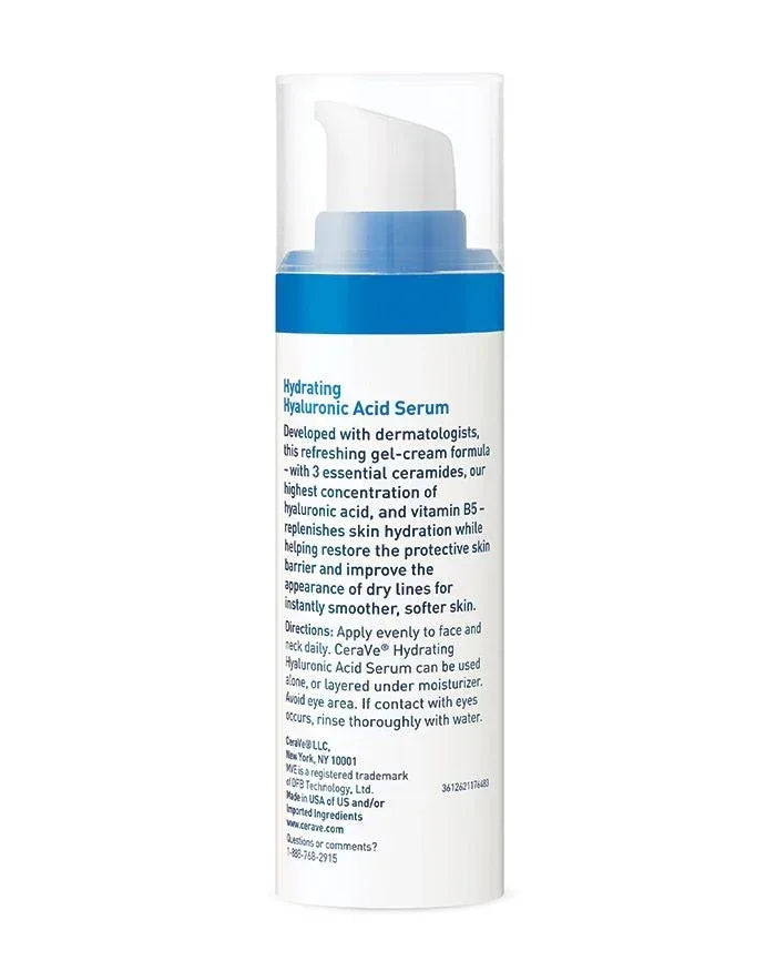 CeraVe- Hydrating Hyaluronic Acid Serum 30ml - The Beauty League Pakistan