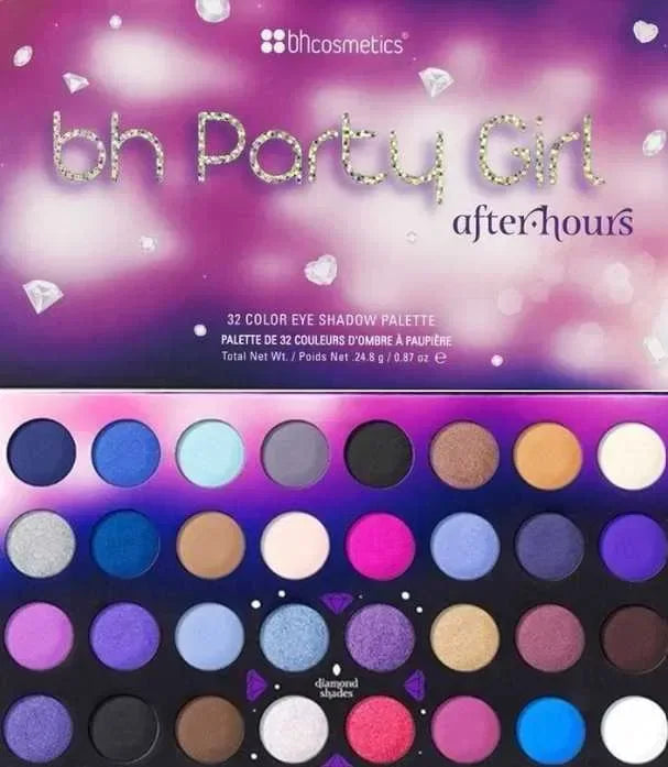 BH Cosmetics 32 Color Eyeshadow Palette Party Girl After Hours - The Beauty League Pakistan