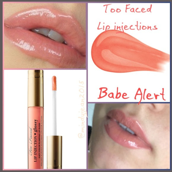 Too Faced- Lip Injection Glossy Juicy Color Plumping Lip Gloss in Babe Alert