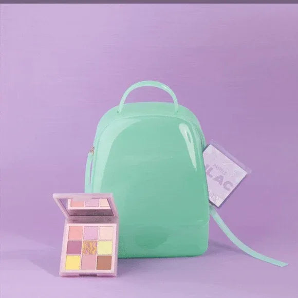 Huda Beauty- Pastel Obsessions Bag & Brush Set- Lilac - The Beauty League Pakistan