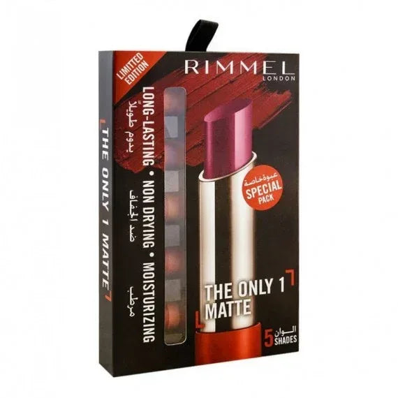 Rimmel London The Only 1 Matte Lipstick 5 Shades Pack - The Beauty League Pakistan