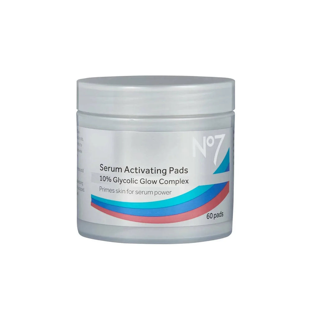 No7 laboratories Serum Activating Pads 10% Glycolic Glow Complex 60 Pads - The Beauty League Pakistan