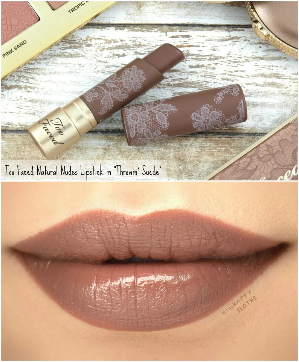Too Faced-Natural Nudes Intense Color Coconut Butter Lipstick Throwin Suede - The Beauty League Pakistan