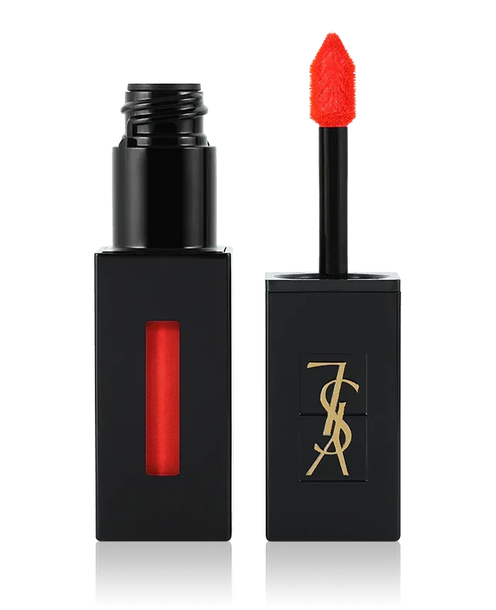 Yves Saint Laurent- Vernis A Levres - Cream vinyl Creamy Lip Stain, 406 Electro orange - The Beauty League Pakistan